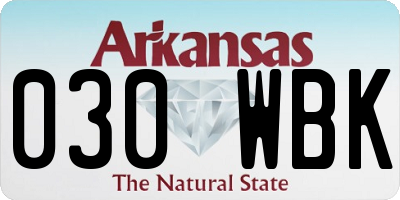AR license plate 030WBK
