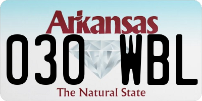 AR license plate 030WBL
