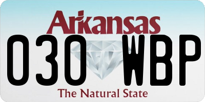AR license plate 030WBP