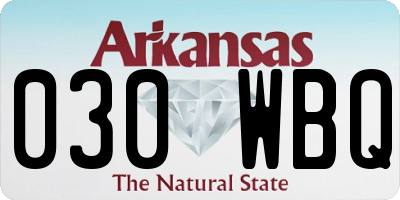AR license plate 030WBQ