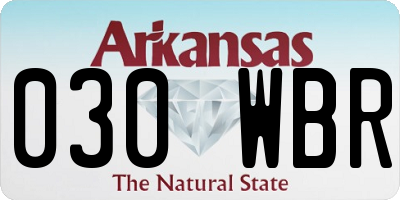 AR license plate 030WBR