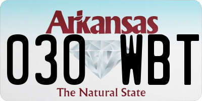 AR license plate 030WBT