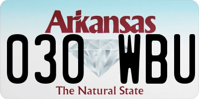 AR license plate 030WBU
