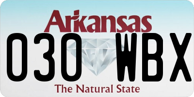 AR license plate 030WBX