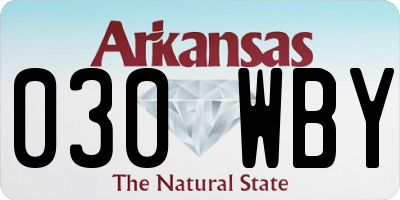 AR license plate 030WBY