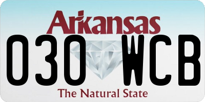 AR license plate 030WCB