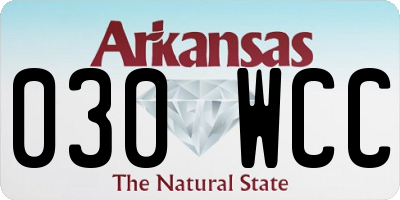 AR license plate 030WCC