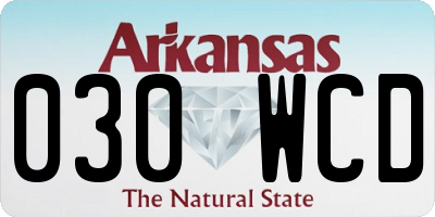 AR license plate 030WCD
