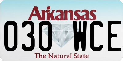 AR license plate 030WCE