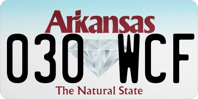 AR license plate 030WCF