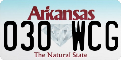 AR license plate 030WCG