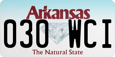 AR license plate 030WCI
