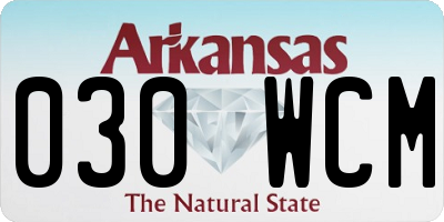 AR license plate 030WCM