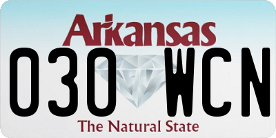 AR license plate 030WCN
