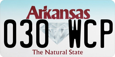 AR license plate 030WCP
