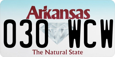 AR license plate 030WCW