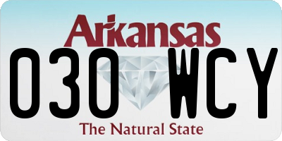 AR license plate 030WCY