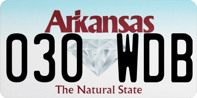 AR license plate 030WDB