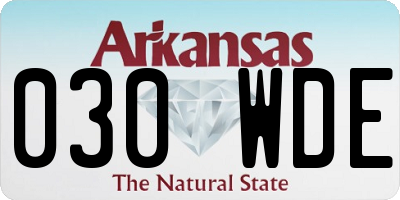 AR license plate 030WDE