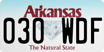 AR license plate 030WDF
