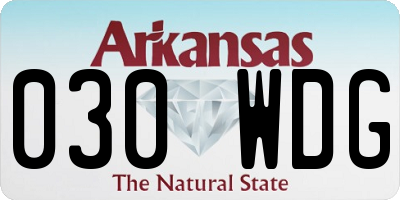 AR license plate 030WDG