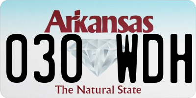 AR license plate 030WDH