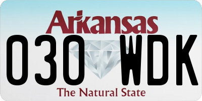 AR license plate 030WDK