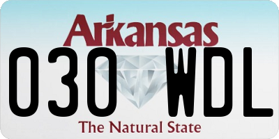 AR license plate 030WDL