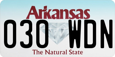 AR license plate 030WDN