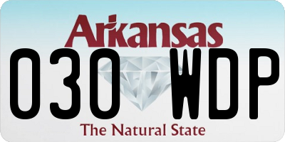 AR license plate 030WDP