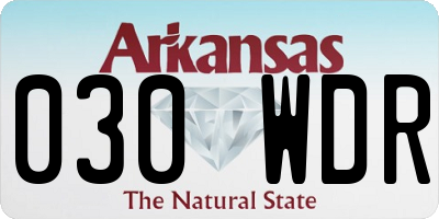 AR license plate 030WDR