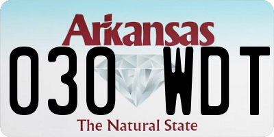 AR license plate 030WDT