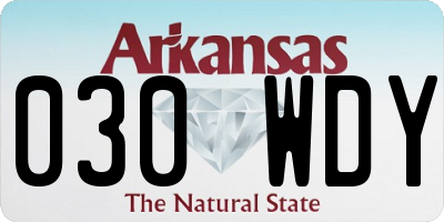AR license plate 030WDY