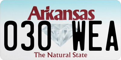 AR license plate 030WEA