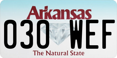 AR license plate 030WEF