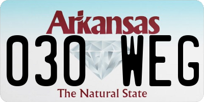 AR license plate 030WEG