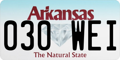 AR license plate 030WEI