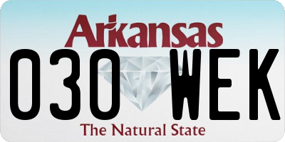 AR license plate 030WEK