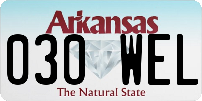 AR license plate 030WEL