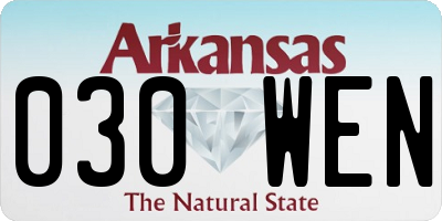 AR license plate 030WEN