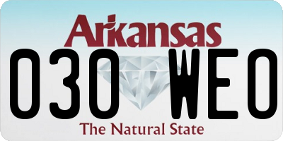 AR license plate 030WEO