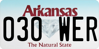 AR license plate 030WER