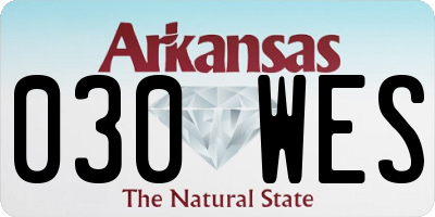 AR license plate 030WES
