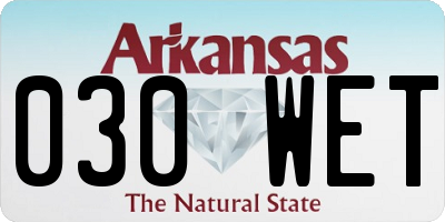 AR license plate 030WET