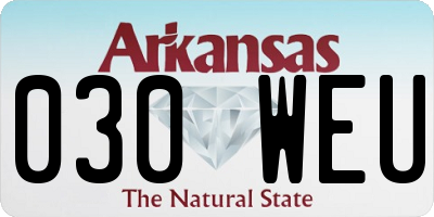 AR license plate 030WEU