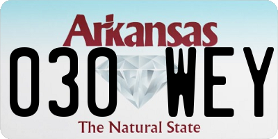 AR license plate 030WEY
