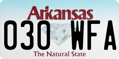 AR license plate 030WFA