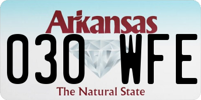 AR license plate 030WFE