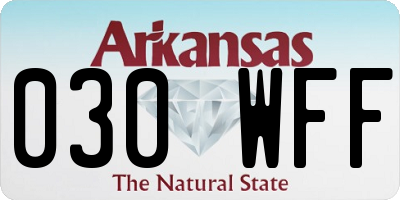 AR license plate 030WFF