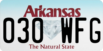 AR license plate 030WFG